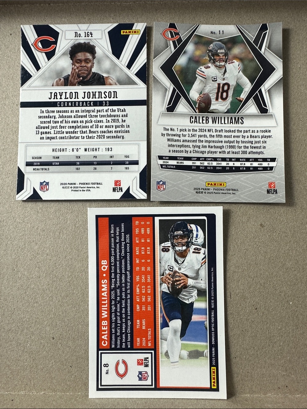 Caleb Williams Bears w/ Rookie cards of Loveland, Odunze, Burden, Kmet, Johnson - Picture 7 of 15